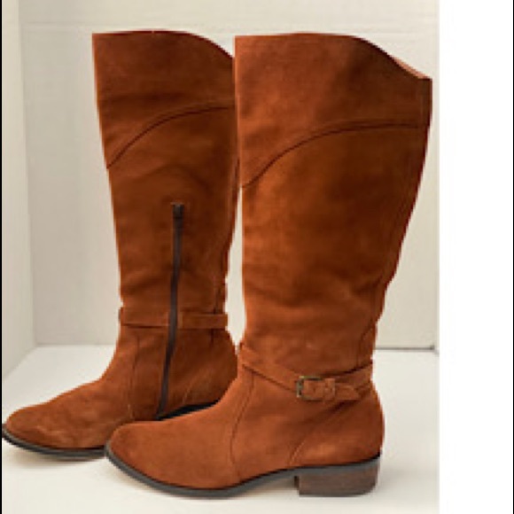 Lands End Suede Knee High Boots - Picture 2 of 4